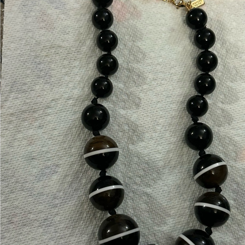 Kate Spade Black and Brown Beaded Necklace